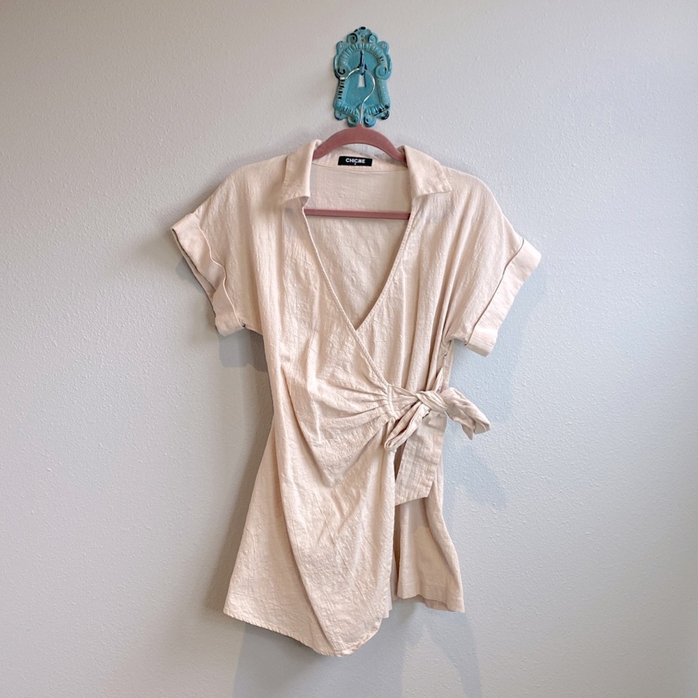 Chic Me wrap front romper🤍